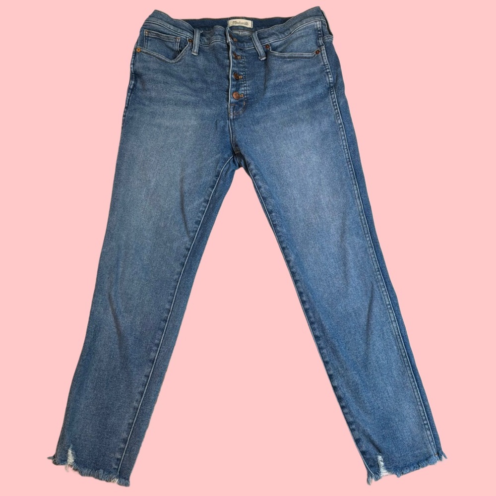 Madewell 10” High Rise Skinny Medium Blue Wash Denim Women's Plus 32 Spring